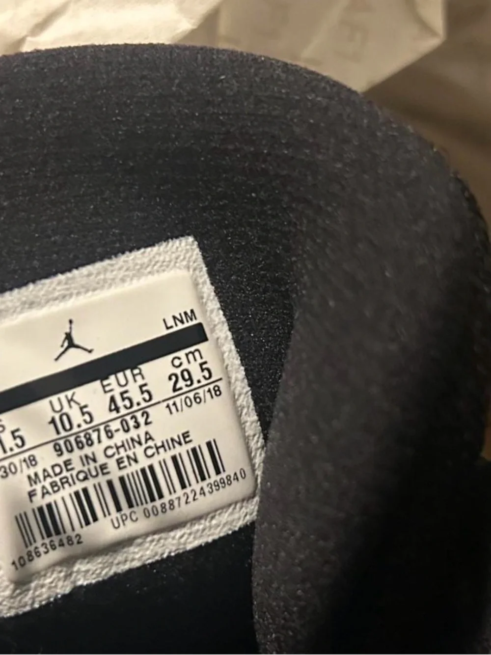 Jordan Men's Black White with Gold Jumpman Sneakers